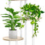Soporte para plantas 4 niveles metal blanco y madera sala