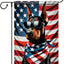 Bandera patriótica Doberman para jardín 4 de Julio
