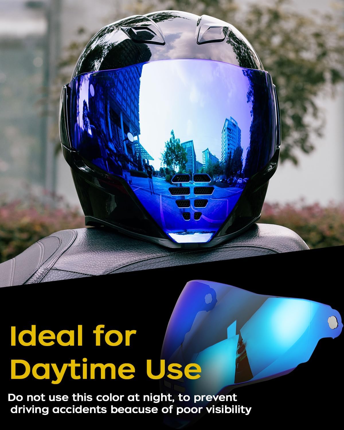 Visor protector facial Airflite IC-06 ahumado revo azul