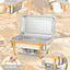 Chafer Acero Inox Rectangular con Cubierta y Utensilios