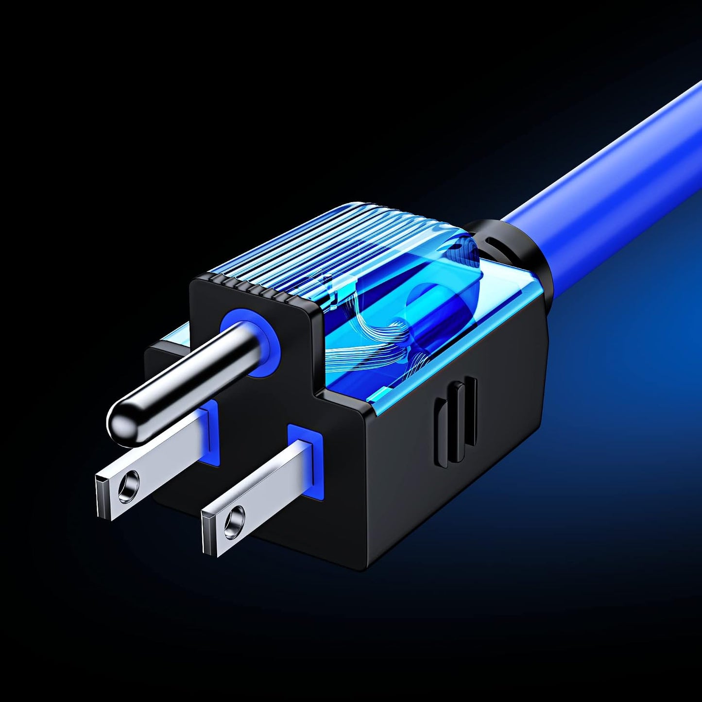 Cable extensión 1 pie múltiples tomas 14 azul 2 unidades ETL