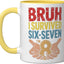 Taza Cerámica Cumpleaños Hombre Año 8 67 Amarillo/Blanco