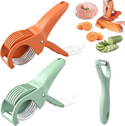 Rebanadoras de plátanos multifuncionales con pelador para cocina y campamento