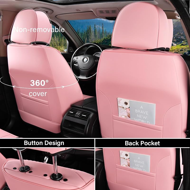 Fundas asiento coche delantero 2 Pzas cuero Nappa