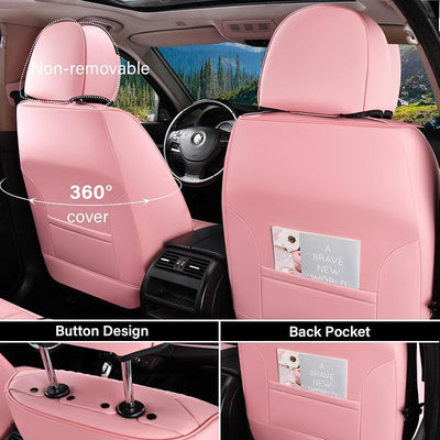 Fundas asiento coche delantero 2 Pzas cuero Nappa