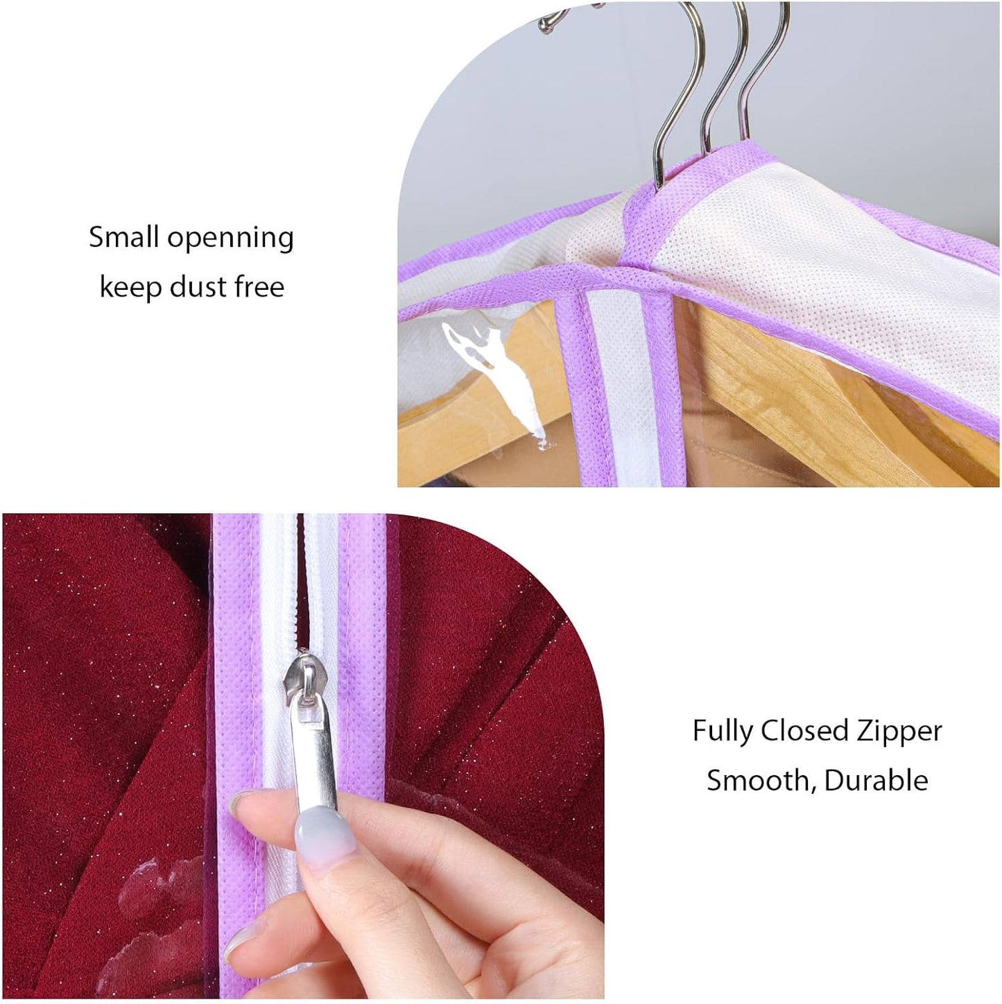Bolsas transpirables para vestidos de novia con fuelle 4"