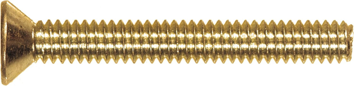 Tornillo ranurado cabeza plana 10-24x1/2" latón pack 24