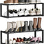 Organiz. zapatos colgante 2 pzas pared 12 pares metal negro