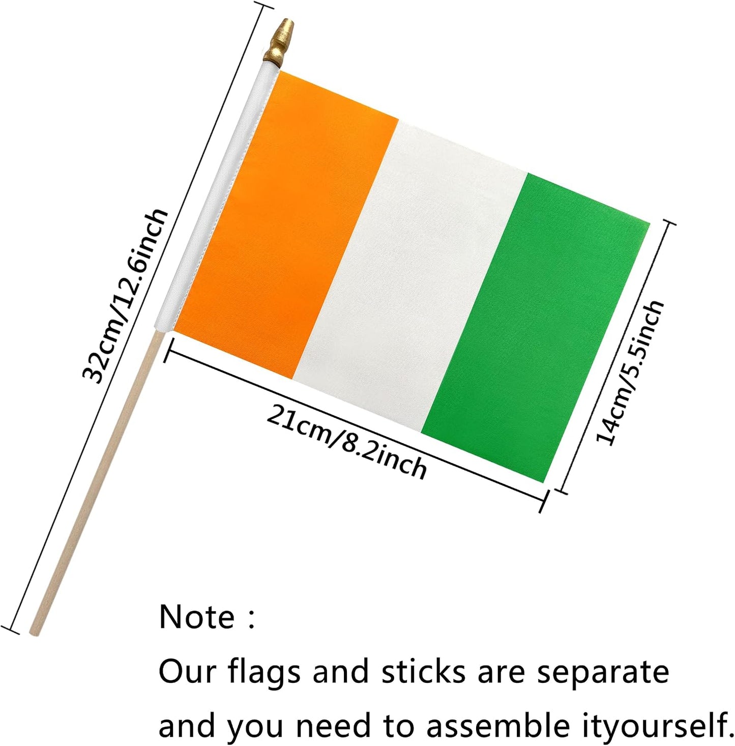 Bandera 5x8" pack 12 unidades