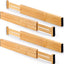 Separadores cajones bambú ajustables 17-22" set 4