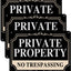 3 Pack Señales No Trespassing Aluminio 10x7" Reflectante UV