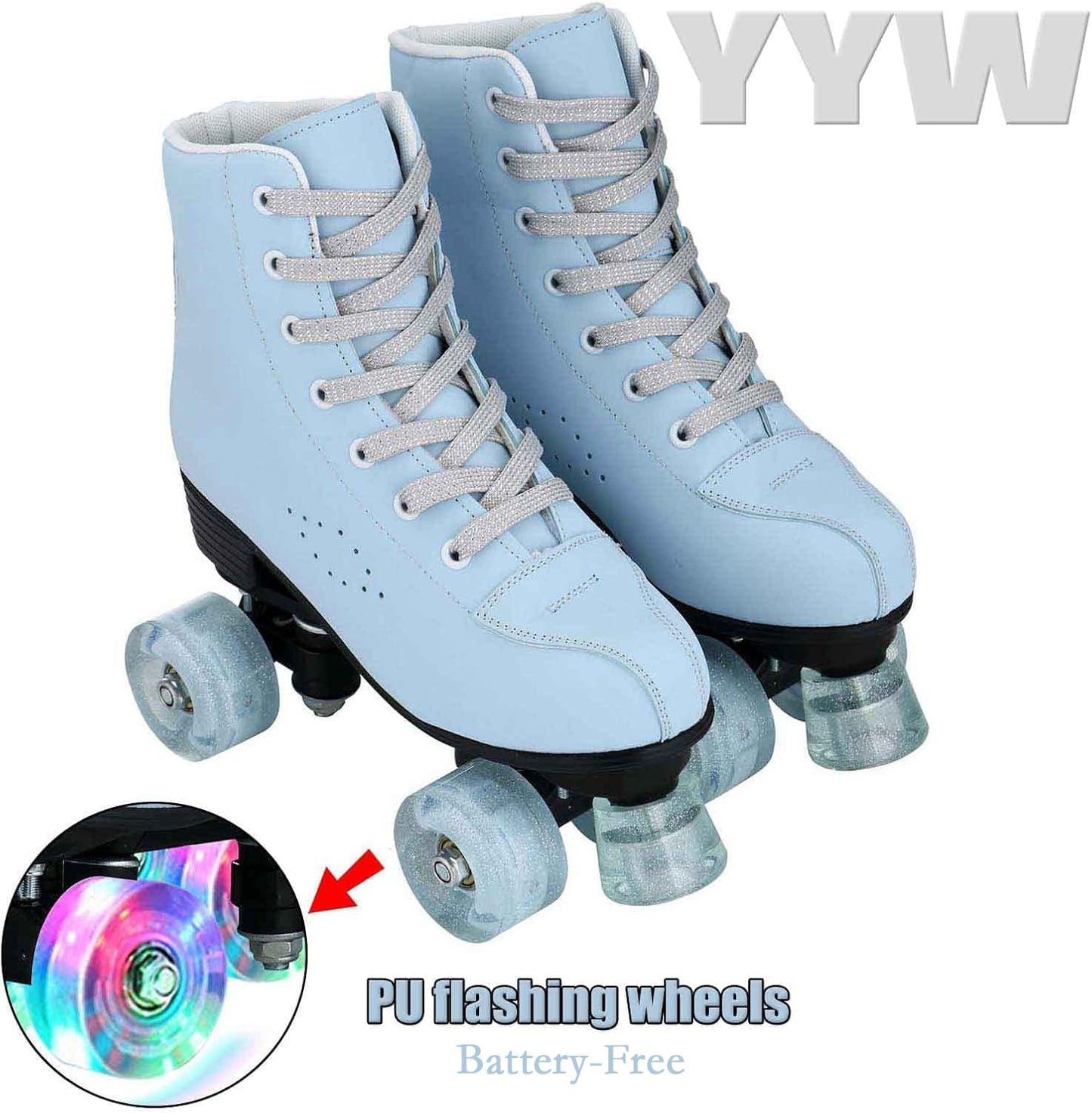 Patines cuero sintético estampado leopardo funky