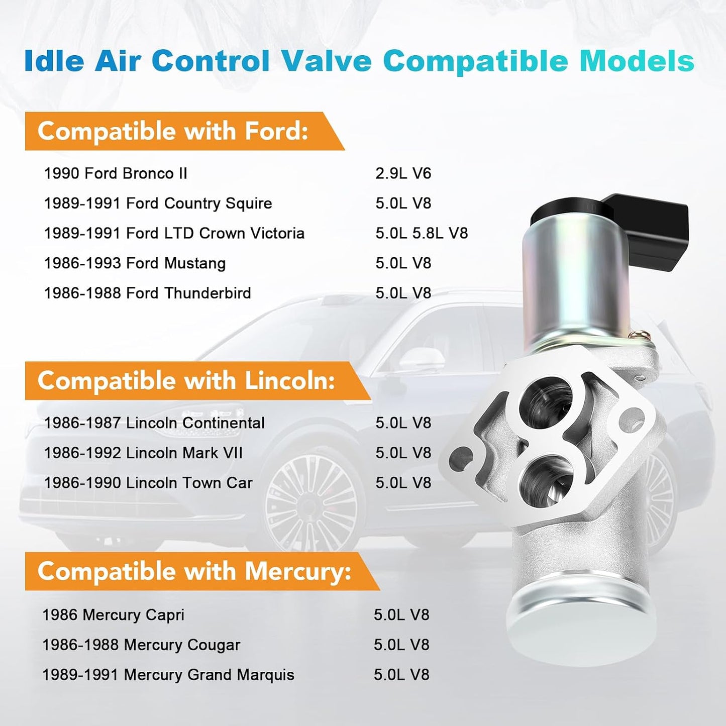 Válvula control aire ralentí Ford Mustang 5.0L 86-93