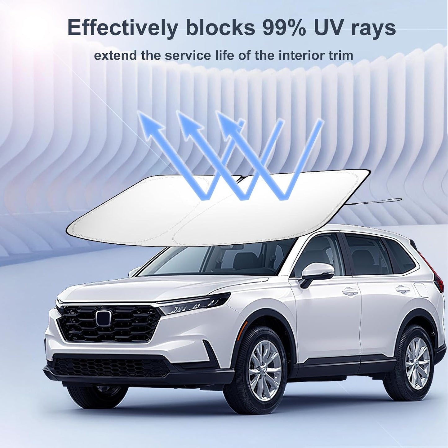 Parasol plegable para Honda CRV 17-22 poliéster reflectante