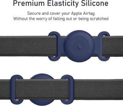 Soporte Airtag para collar perro 2 fundas silicona