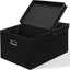 Contenedores almacenamiento 75qt negros plegables con tapa