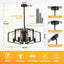 Candelabro negro 4 luces estilo granja para comedor isla