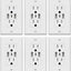 Toma USB tipo C 3 puertos 18W cert UL 6 Pack