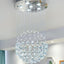 Candelabro cristal K9 lámpara techo 6 luces diseño bola