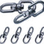 6 Ganchos Acero Inox M4 Doble Extremo Colgador Plantas Hamaca