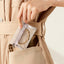 Bolsa terciopelo joyas con cremallera transparente viaje