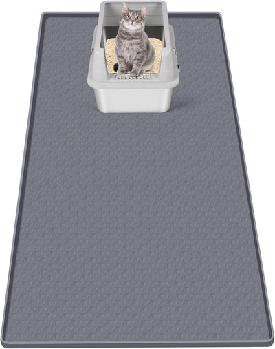 Tapete arena gato 51x25.6pulg silicona gris oscuro
