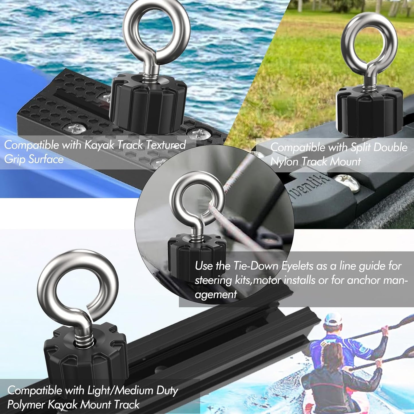 Tornillos riel kayak acero inox pernos herramientas