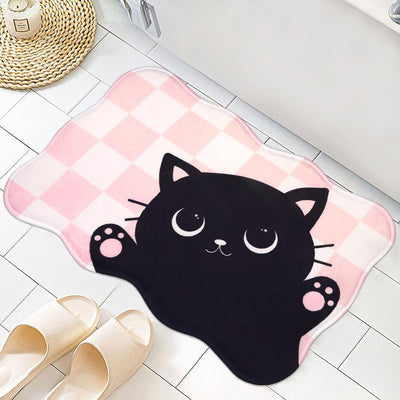 Alfombra baño espuma visco 16x24pulg antideslizante color rosa