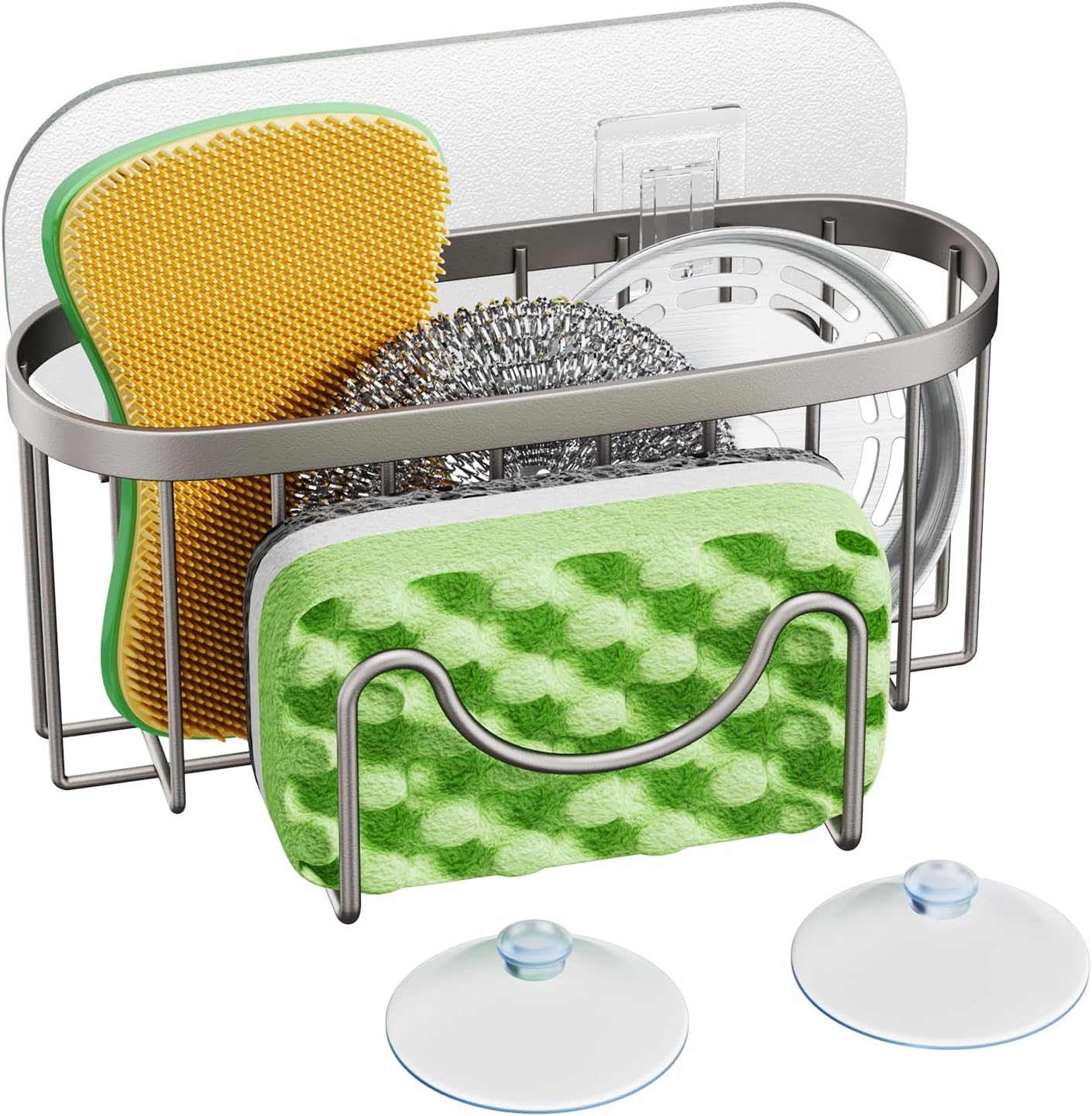 Soporte multifuncional para esponja fregadero acero inox