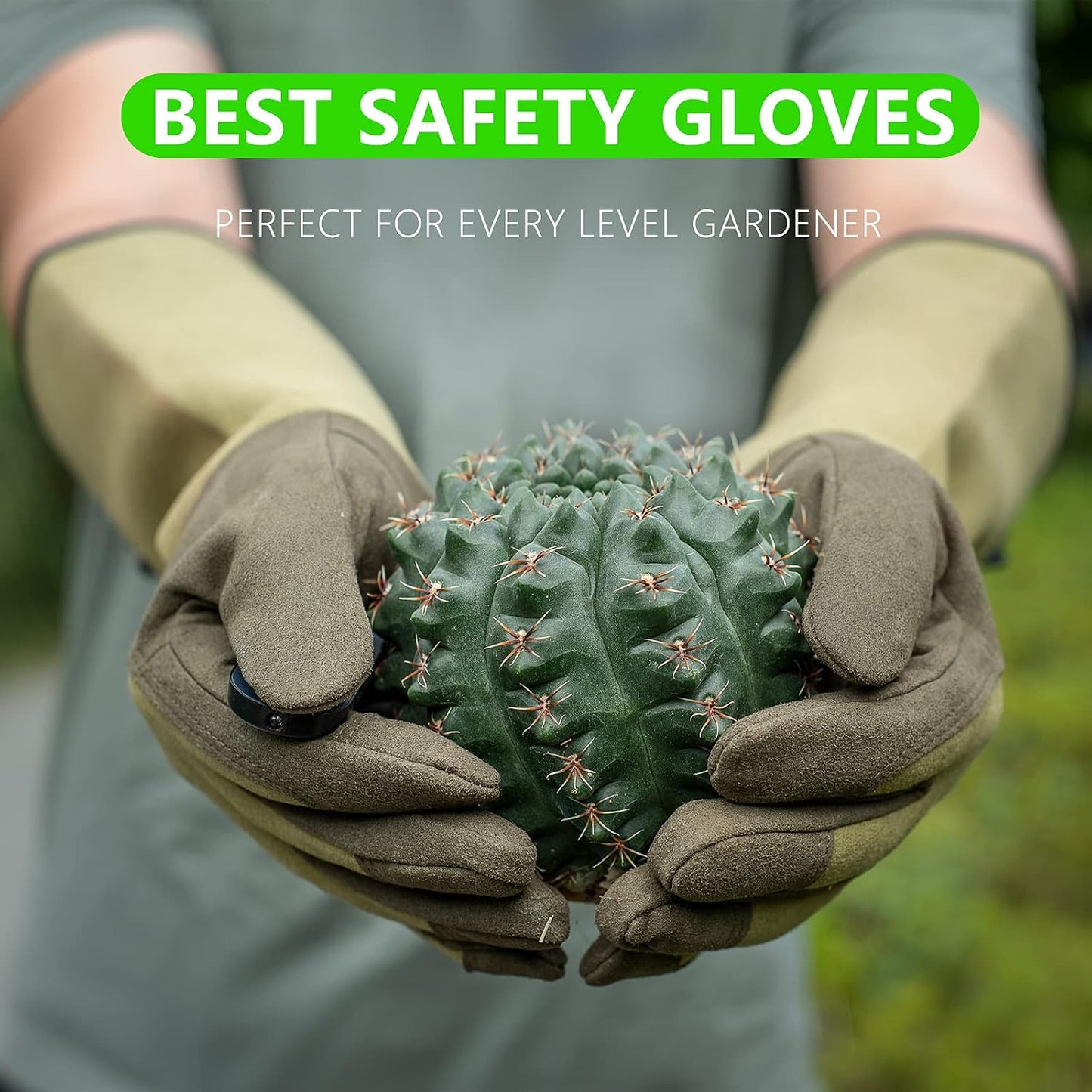 Guantes jardinería antiespinas protección antebrazo
