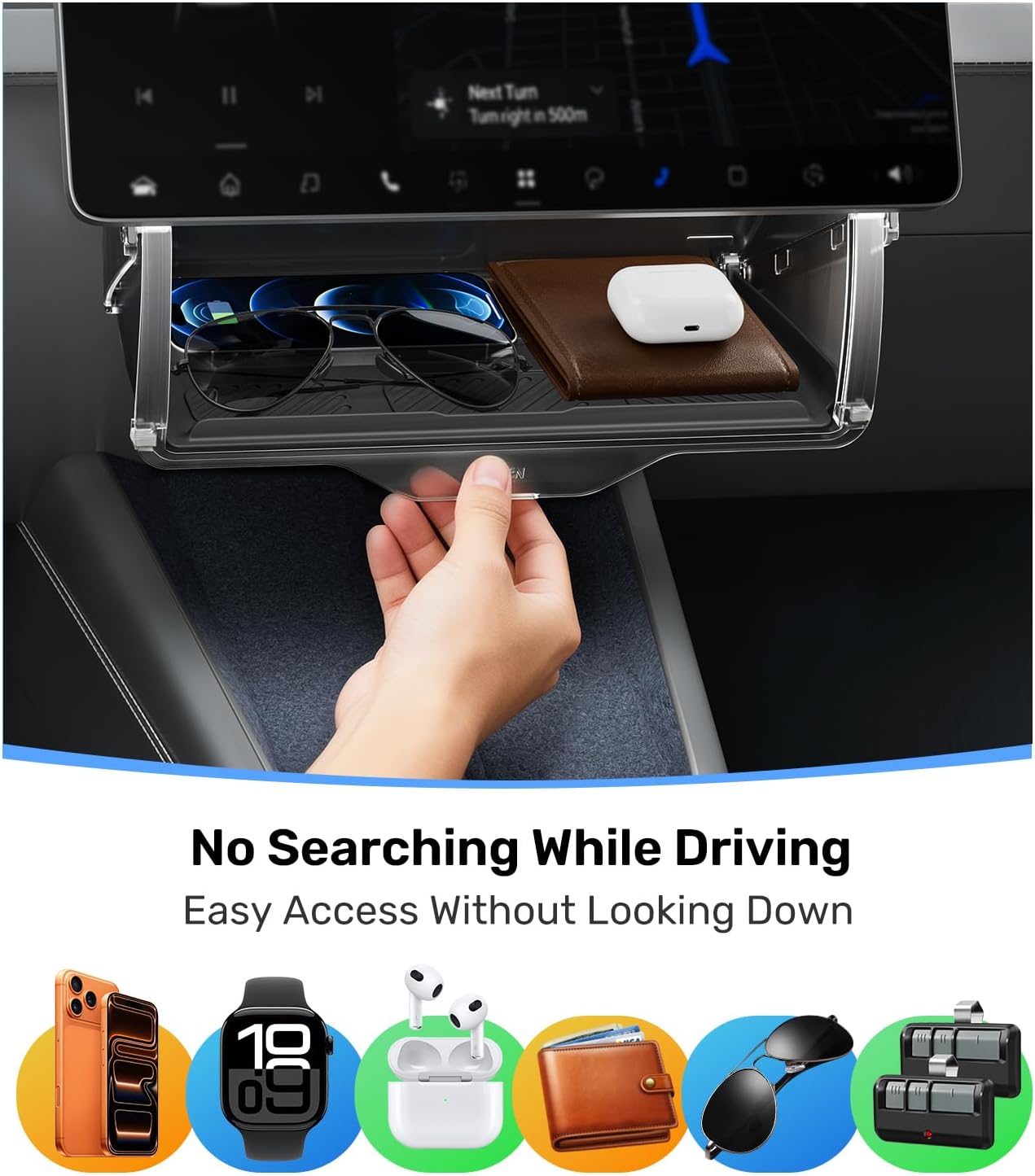 Caja almacenamiento Tesla Model 3 2020-2026 diseño oculto