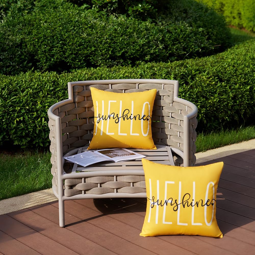 2 Pzas Fundas Almohada Exteriores 20x20" Impermeables