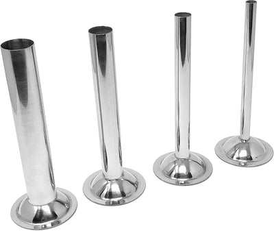 Tubos relleno salchichas acero inox #10/#12 set 4