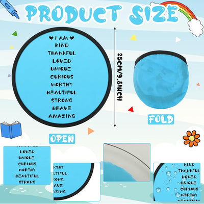 Juego 24 pzas discos voladores plegables bolsa estudiantes