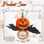 Juego 4 servilleteros Halloween forma globo ocular calabaza