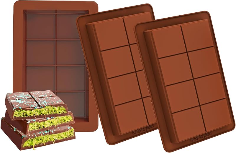 3 Moldes Silicona Chocolate Profundo 0.8pulg