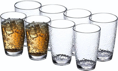 Set 8 Vasos Plástico Reutilizables 16oz Sin BPA