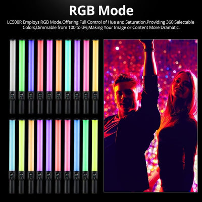 Luz RGB LED ajustable 2500K-8500K con control remoto