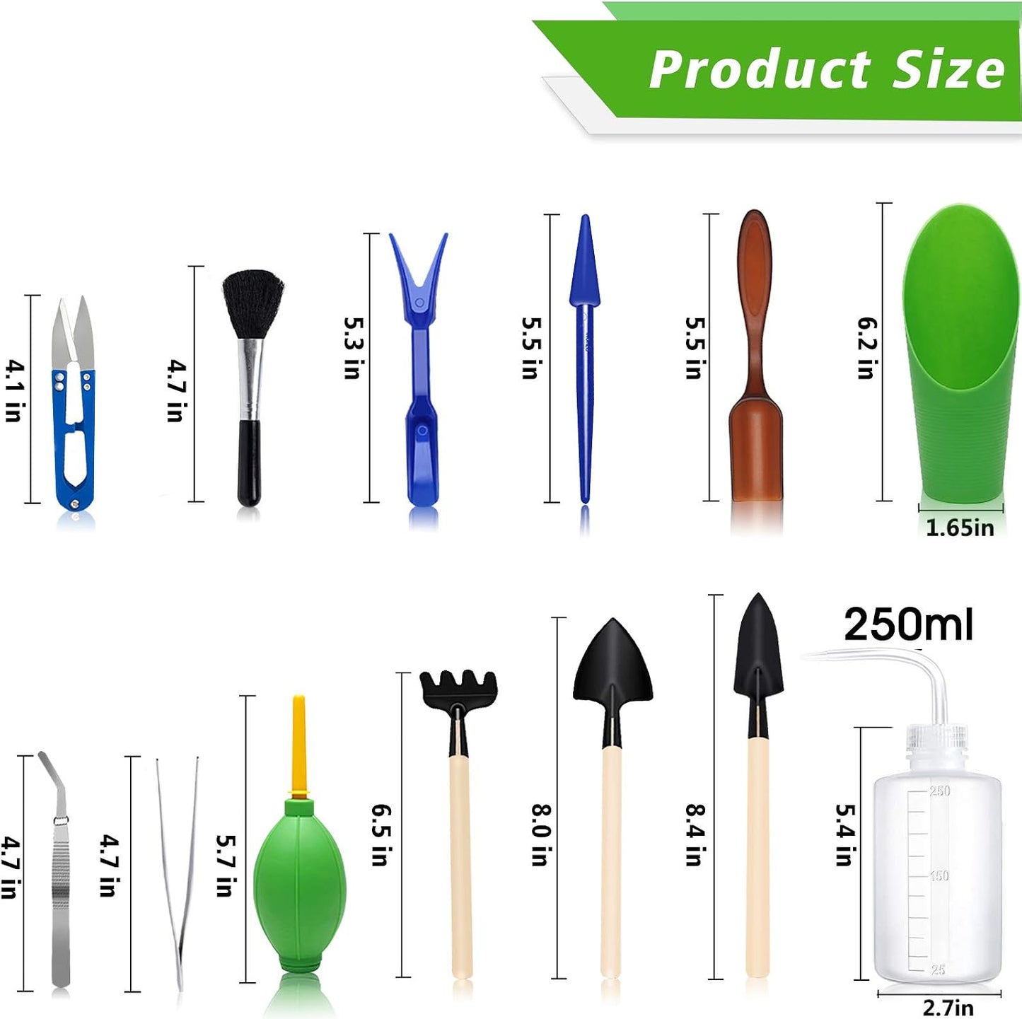 Kit 13 Pzas Cuidado Suculentas Jardinería Mini Multicolor