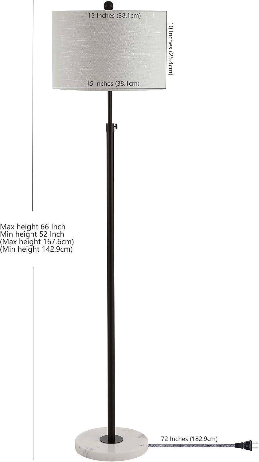 Lámpara LED bronce aceitado mármol blanco 65pulg