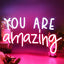 Letrero LED neon You Are Amazing para niños dormitorio aula