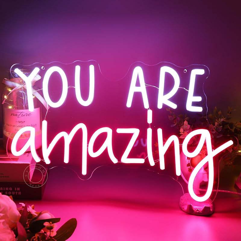 Letrero LED neon You Are Amazing para niños dormitorio aula