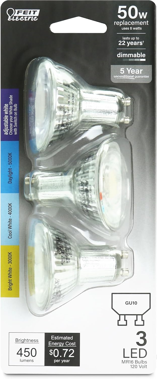 Bombilla LED MR16 GU10 regulable 450lm CRI>90