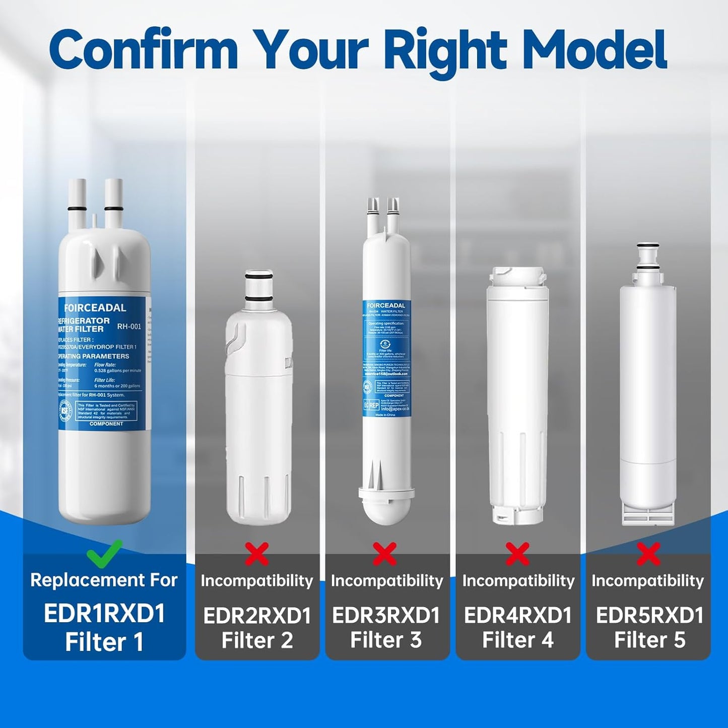 Filtro agua comp Whirlpool set 3