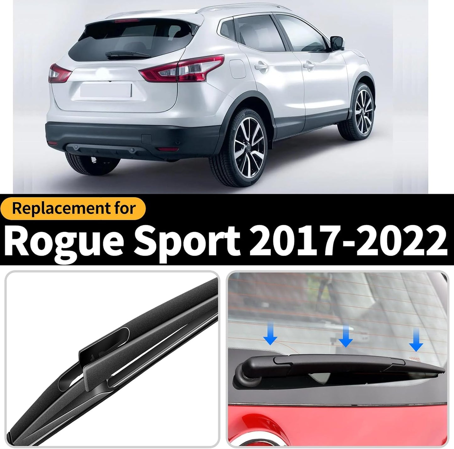 Conjunto limpiaparabrisas trasero para Nissan Rogue 14-20