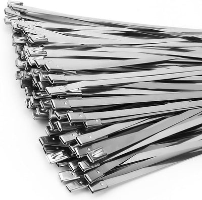 Bridas metal 100 pzas acero inox 304 8pulg resistentes tubos