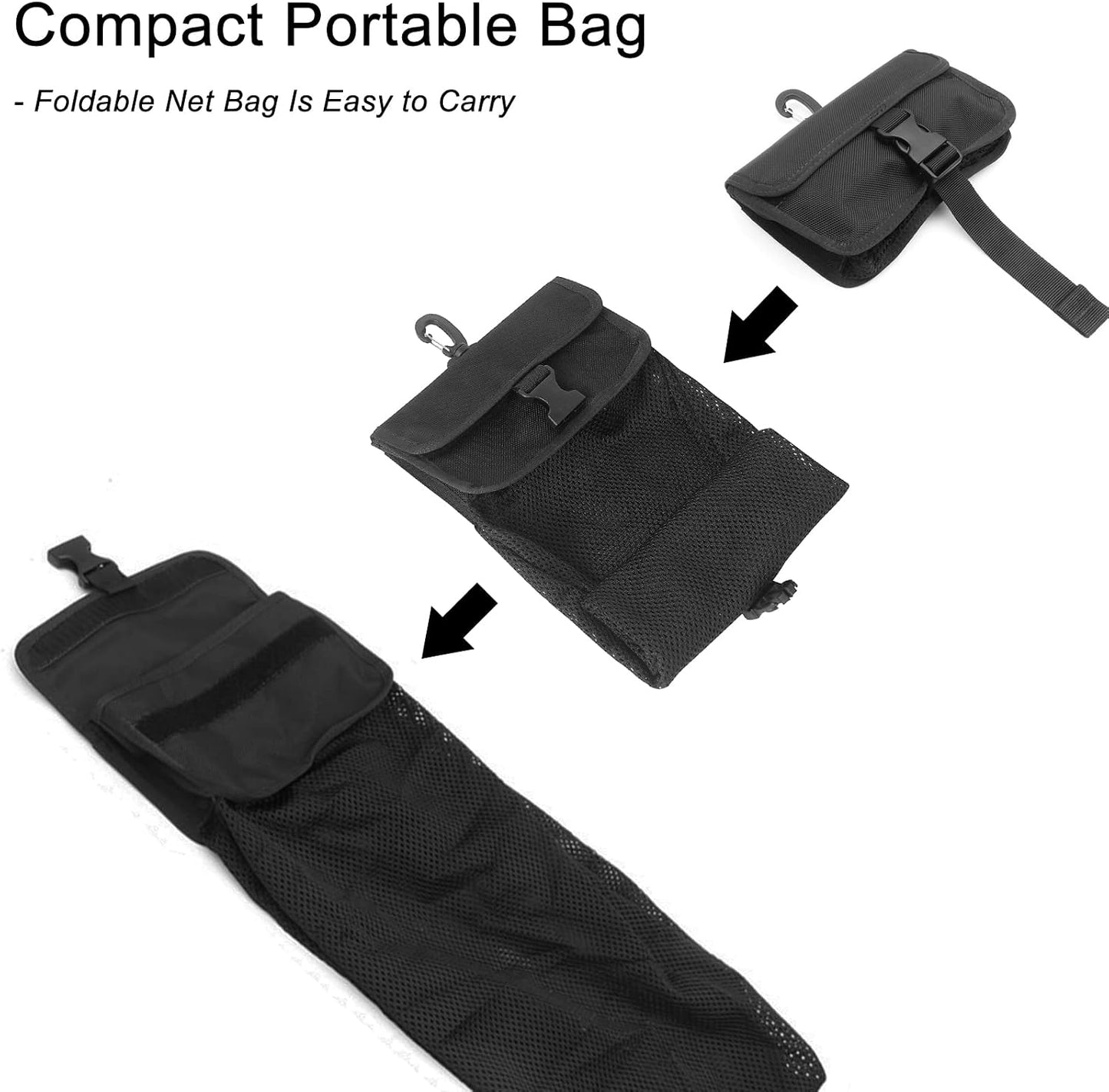 Bolsa malla buceo con clip D para deportes acuáticos