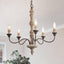 Candelabro rústico de madera 5 luces estilo francés