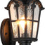 Lámpara pared exterior 16" farol impermeable vidrio ondulado
