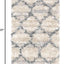 Alfombra área enrejado 2x2 3x1 rectangular beige gris